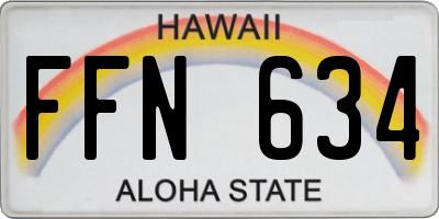 HI license plate FFN634