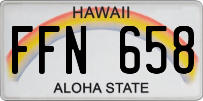 HI license plate FFN658