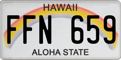 HI license plate FFN659