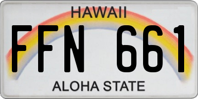 HI license plate FFN661