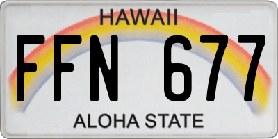 HI license plate FFN677