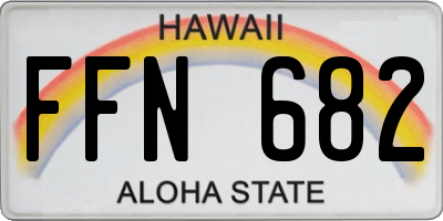 HI license plate FFN682
