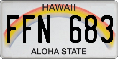 HI license plate FFN683