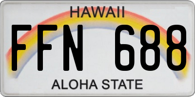 HI license plate FFN688