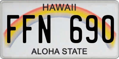 HI license plate FFN690