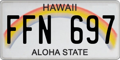 HI license plate FFN697