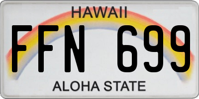 HI license plate FFN699