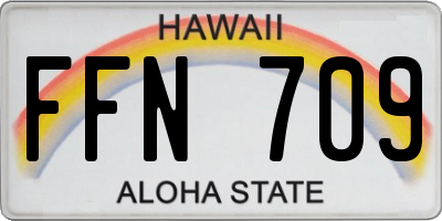 HI license plate FFN709