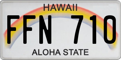 HI license plate FFN710