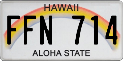 HI license plate FFN714