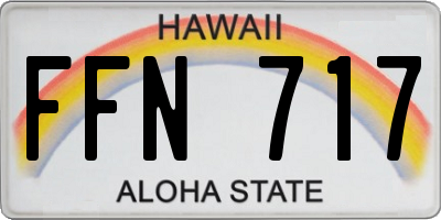 HI license plate FFN717