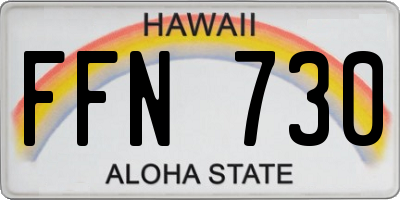 HI license plate FFN730