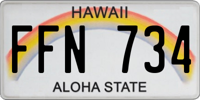 HI license plate FFN734