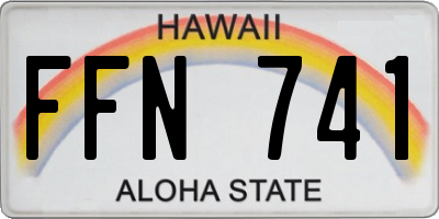 HI license plate FFN741