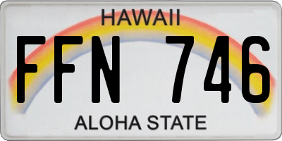 HI license plate FFN746