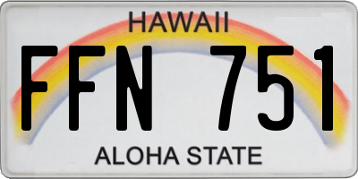 HI license plate FFN751