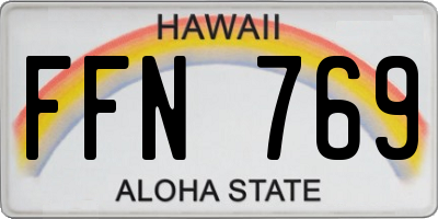 HI license plate FFN769