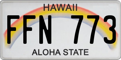 HI license plate FFN773