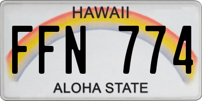 HI license plate FFN774