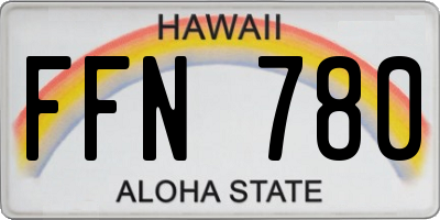 HI license plate FFN780