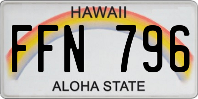 HI license plate FFN796