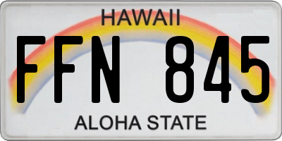 HI license plate FFN845
