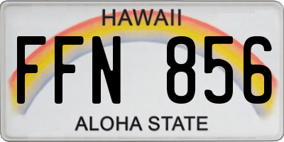 HI license plate FFN856