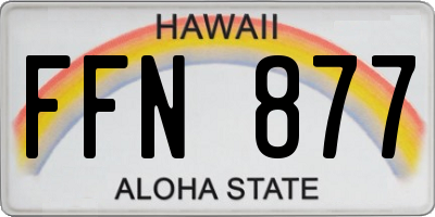 HI license plate FFN877