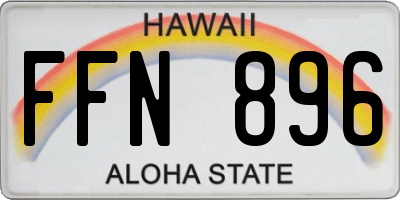 HI license plate FFN896