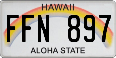 HI license plate FFN897