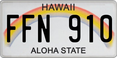 HI license plate FFN910