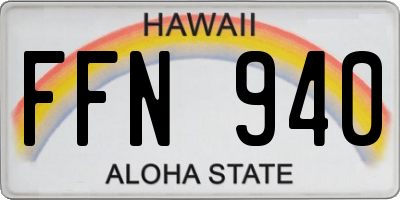 HI license plate FFN940
