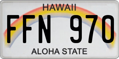 HI license plate FFN970
