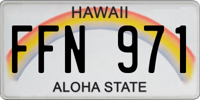 HI license plate FFN971