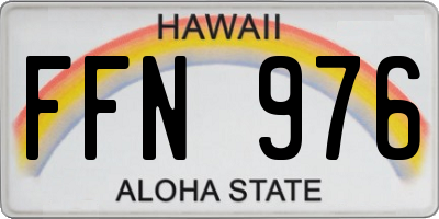 HI license plate FFN976