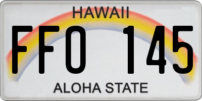 HI license plate FFO145