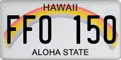 HI license plate FFO150