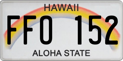 HI license plate FFO152