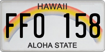 HI license plate FFO158