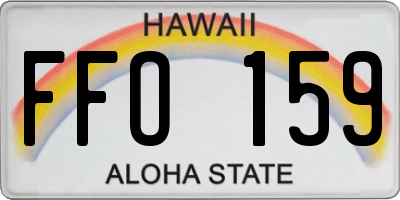 HI license plate FFO159