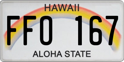 HI license plate FFO167