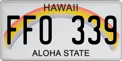 HI license plate FFO339