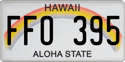 HI license plate FFO395