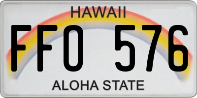HI license plate FFO576