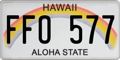 HI license plate FFO577