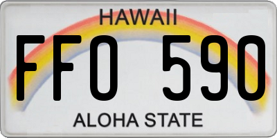HI license plate FFO590