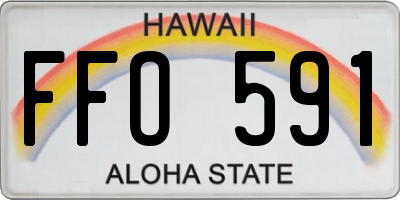 HI license plate FFO591