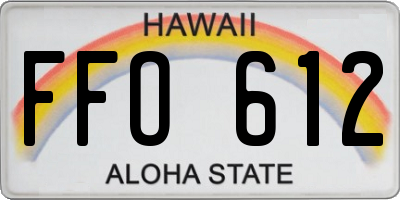 HI license plate FFO612