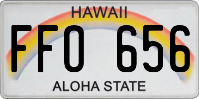 HI license plate FFO656
