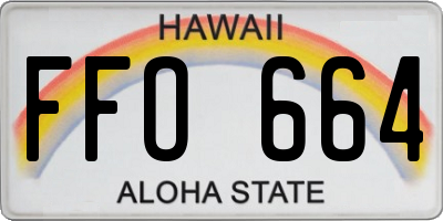 HI license plate FFO664